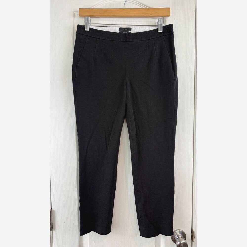 J.Crew Martie Pants Womens 4 Black Stretch Slim Ankle Career Work Trousers